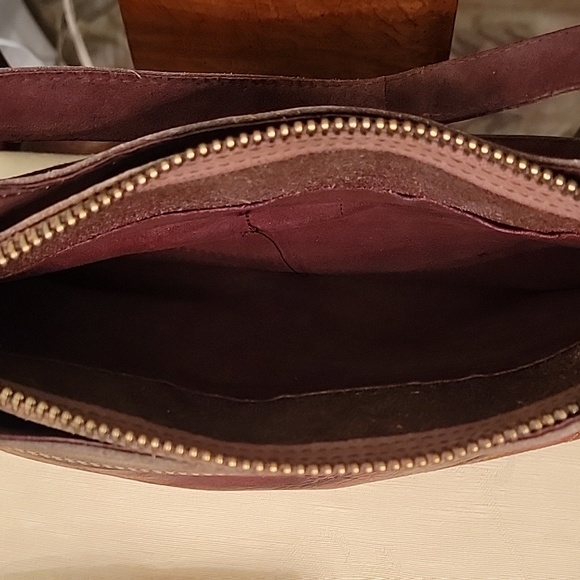 Frye Handcrafted Handbag Burgundy Vintage - Picture 7 of 12